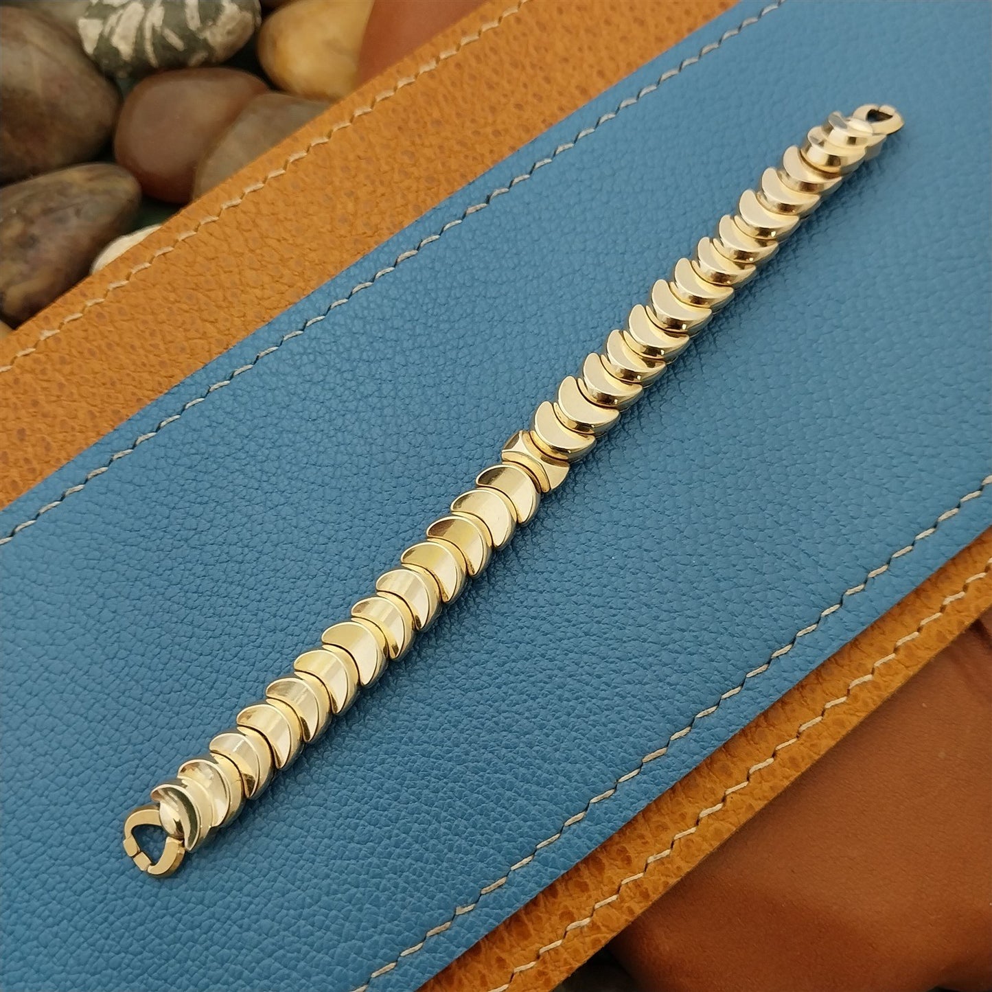 12k Yellow Gold-Filled Ladies JB Champion Golden Coin 1950s Vintage Watch Band