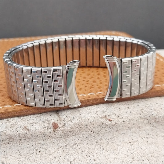 Long Kreisler 19mm Stainless Steel DuraFlex unused 1960s Vintage Watch Band