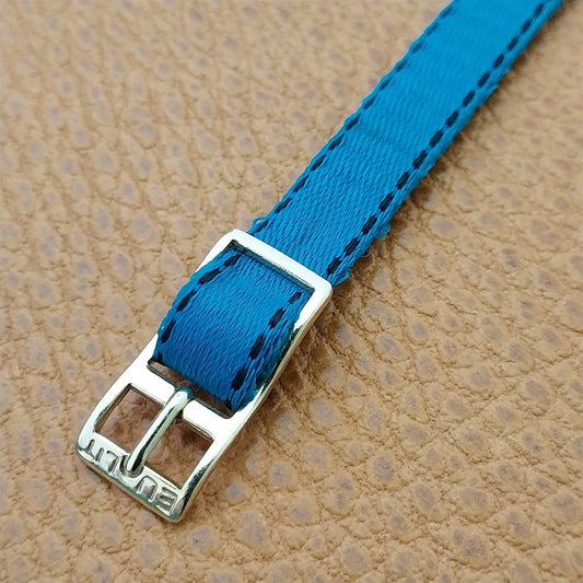8mm Eulit Classic Perlon Ladies Teal Single Pass 1960s Vintage Watch Band