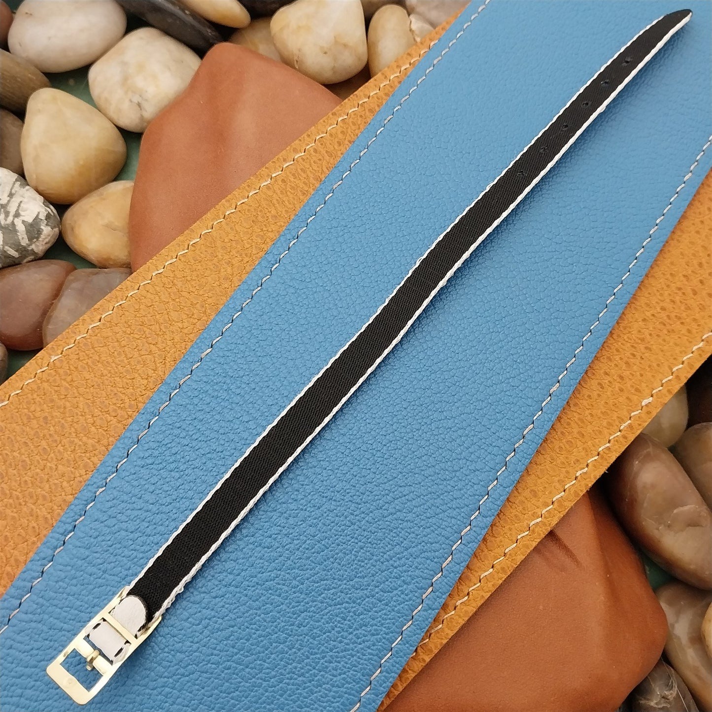 8mm Eulit Classic Perlon Ladies White Single Pass 1960s Vintage Watch Band