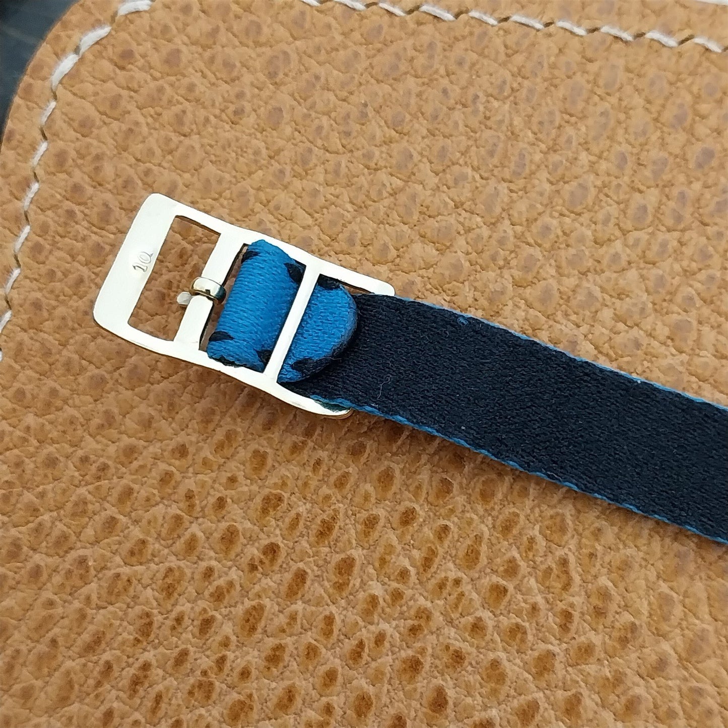 10mm Eulit Classic Perlon Ladies Aqua Single Pass 1960s Vintage Watch Band