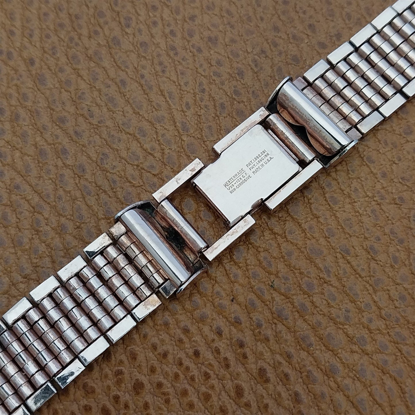 5/8" Rose Gold Filled Mesh Kreisler nos Unused 1940s Vintage Watch Band