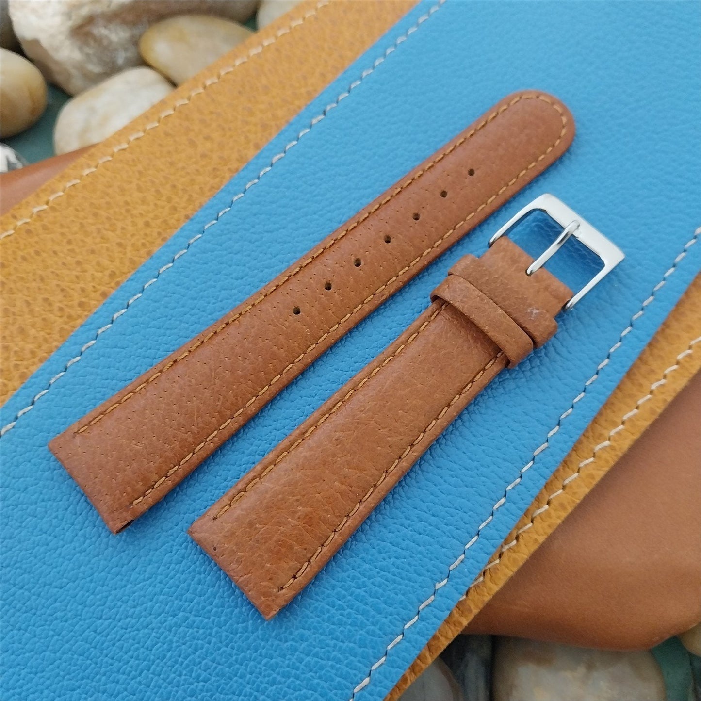 19mm Hadley Roma Classic Tapered Padded Pigskin 19/16 Unused Watch Band