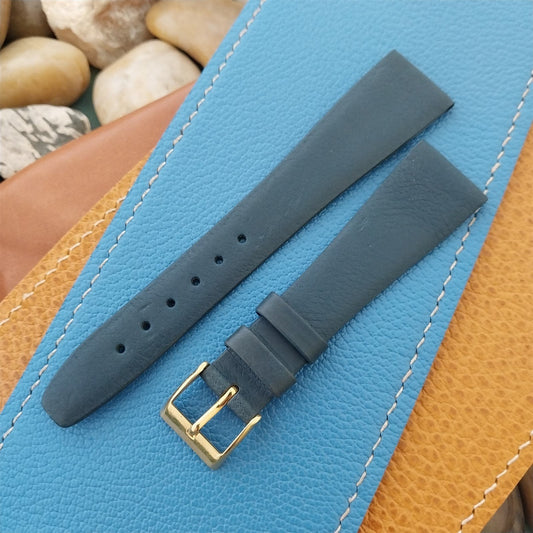 20mm Hirsch Blue Nappa Calf Tapered 20/14 Leather Unused Vintage Watch Band