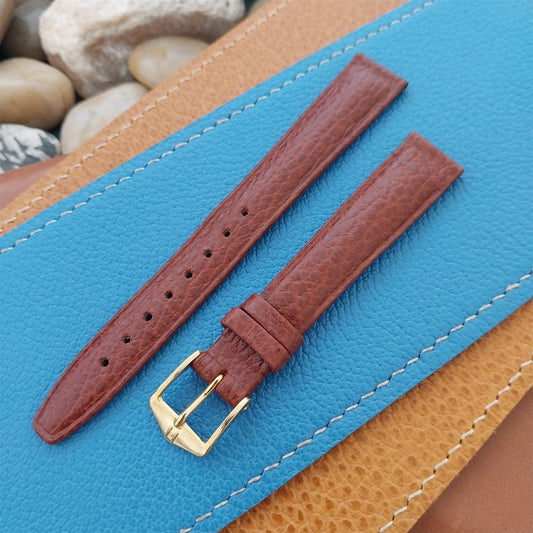 14mm Hirsch Arizona Brown Padded Tapered 14/12 Unused Watch Band