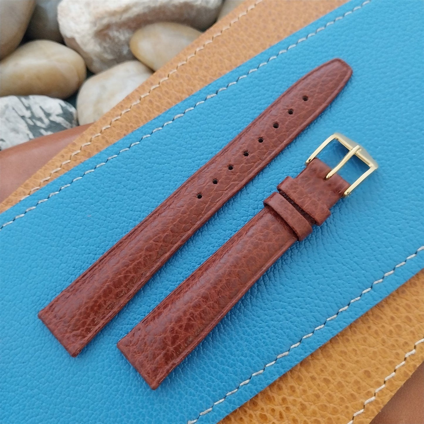 14mm Hirsch Arizona Brown Padded Tapered 14/12 Unused Watch Band