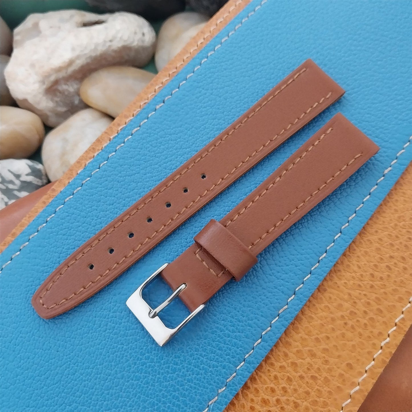 16mm Hirsch Classic Tapered Brown Leather 16/14 Unused Watch Band