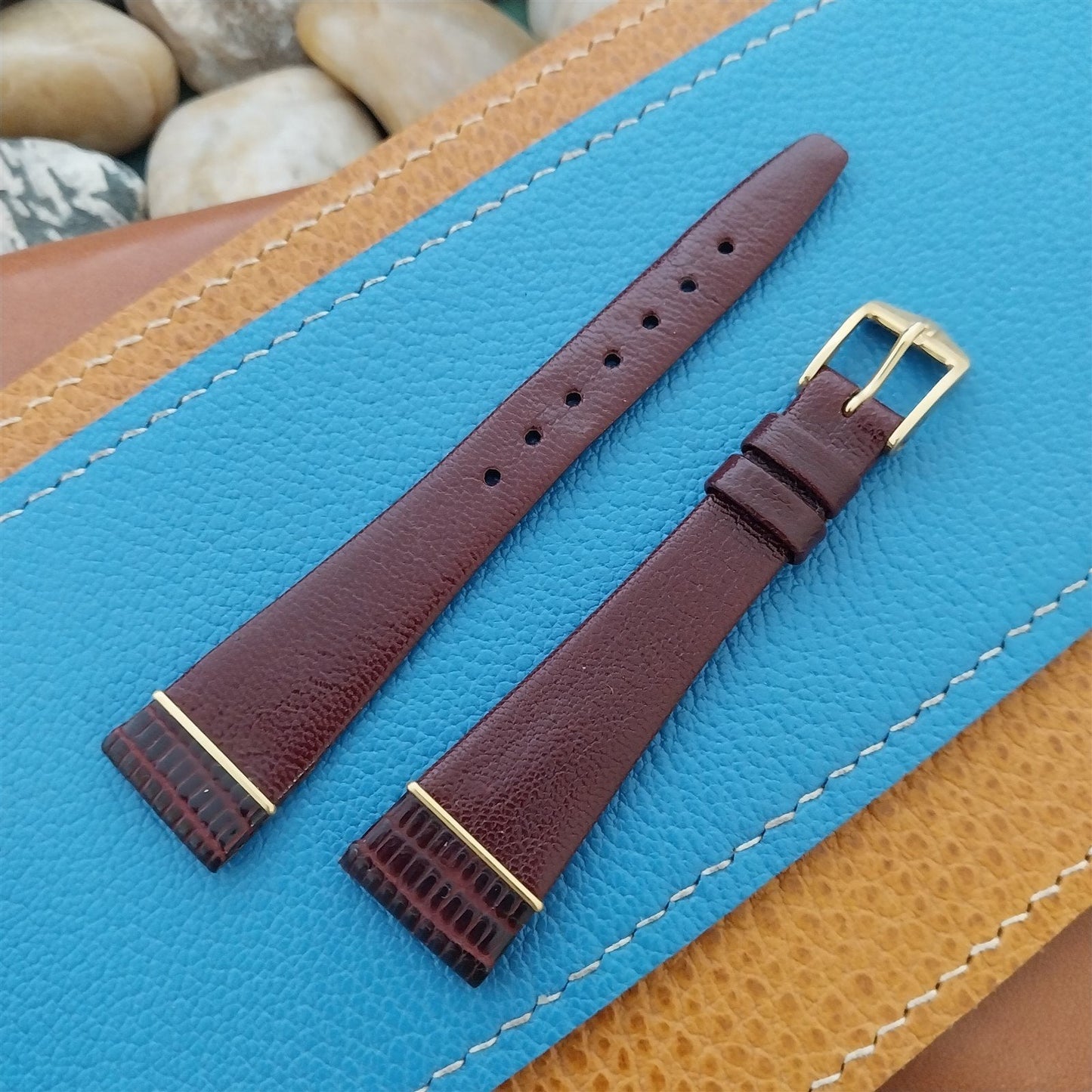 16mm Hirsch Classic Tapered Lizard & Leather 16/10 Unused nos Vintage Watch Band