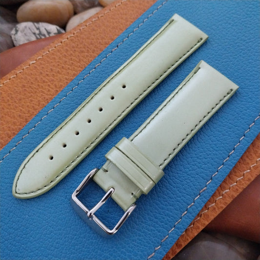 20mm Hadley Roma USA-Made Green Tapered 20/18 Leather Unused Watch Band