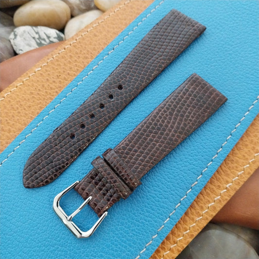 20mm Classic Tapered Brown Lizard Unpadded 20/16 Unused Watch Band