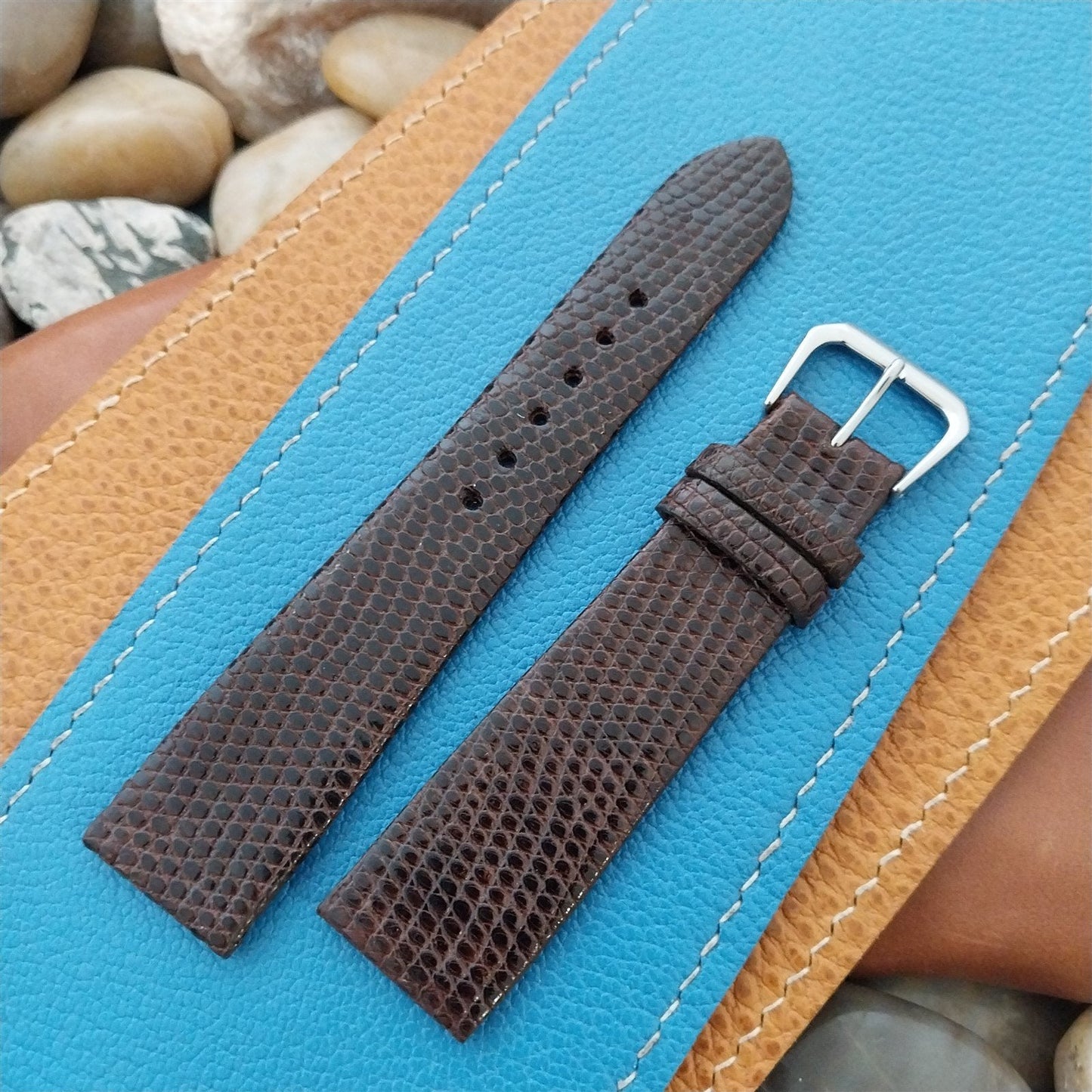 20mm Classic Tapered Brown Lizard Unpadded 20/16 Unused Watch Band