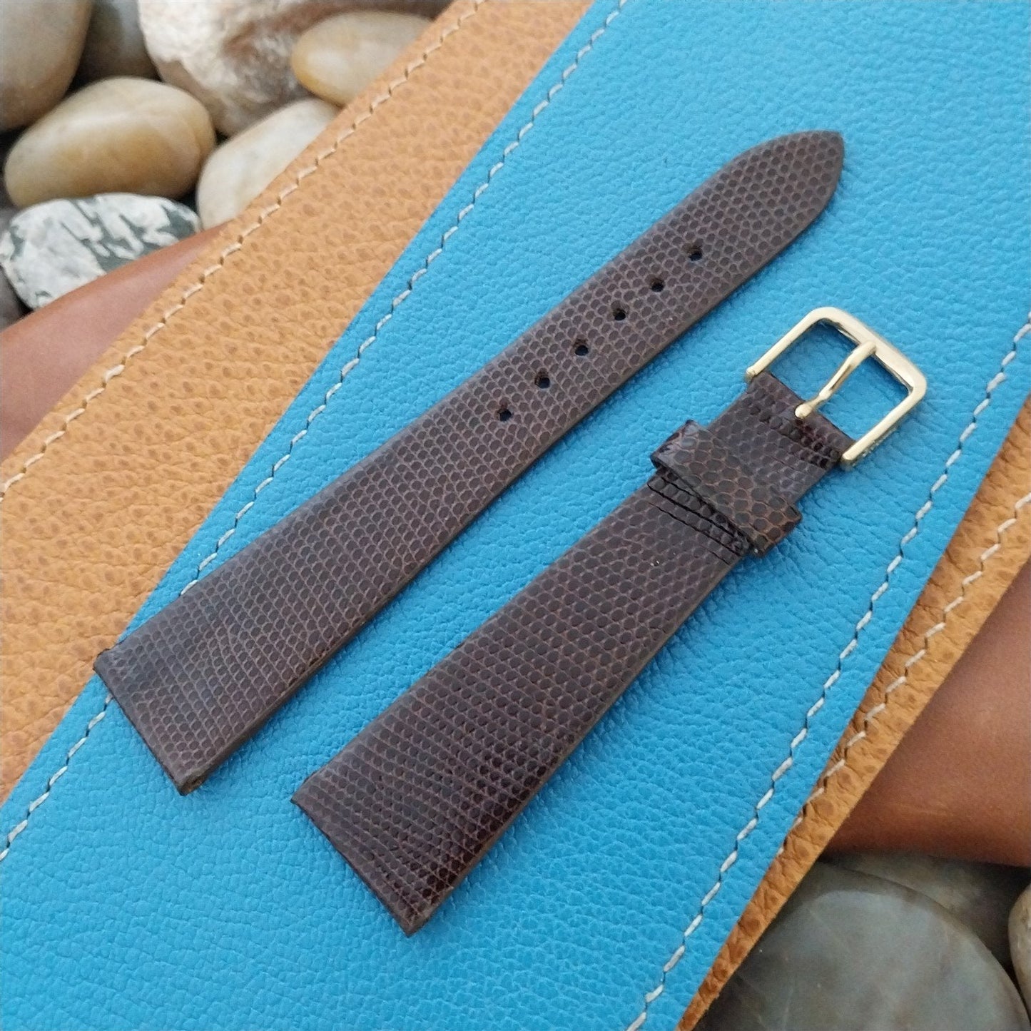 20mm Classic Tapered Brown Lizard Unpadded 20/14 Unused Watch Band