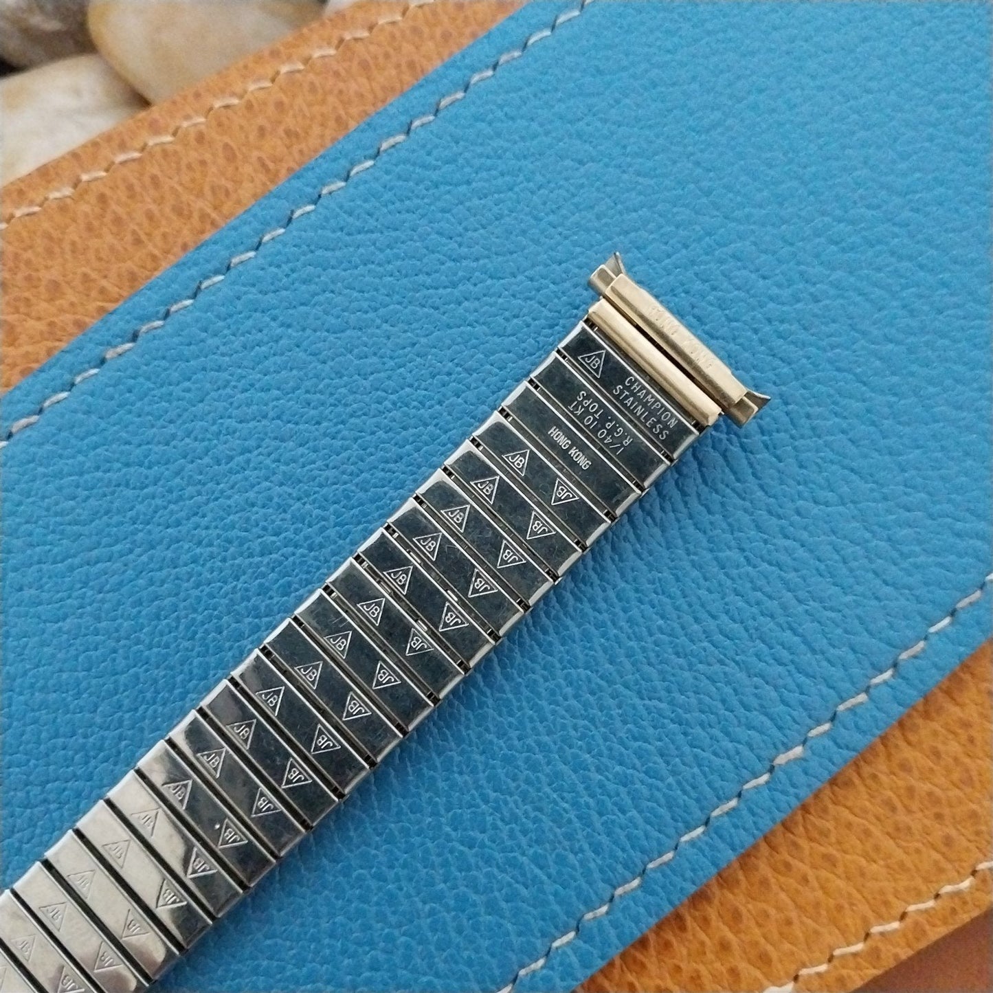 1970s Vintage Watch Band 18mm 19mm JB Champion Gold RGP Expansion