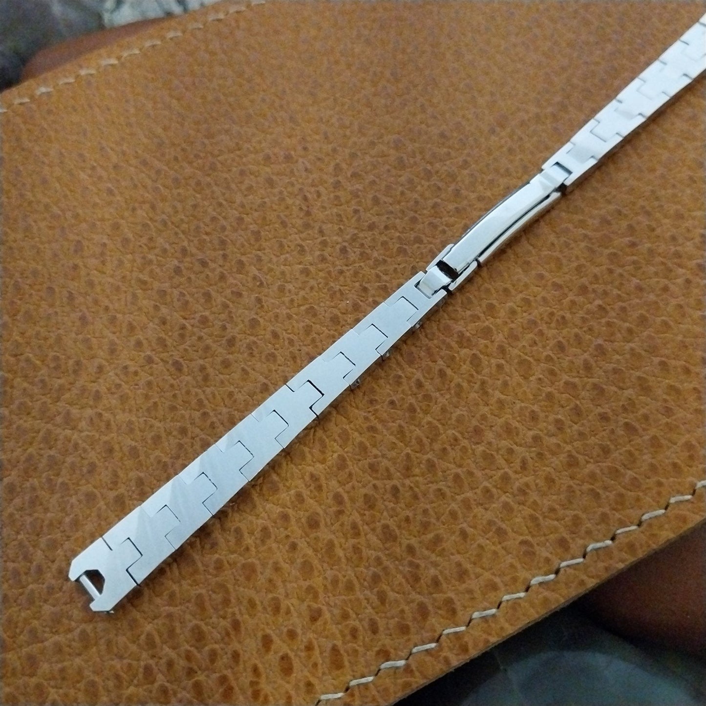 Vintage 1950s Ladies White Gold-Filled Flex-Let MCM Unused Cocktail Watch Band