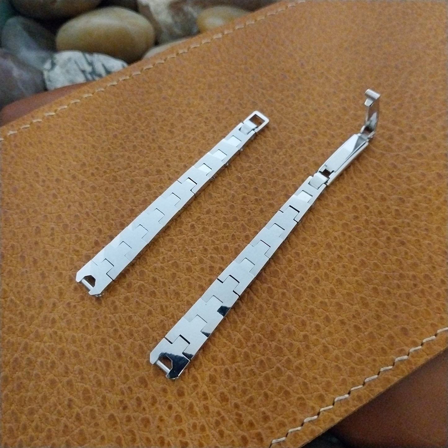 Vintage 1950s Ladies White Gold-Filled Flex-Let MCM Unused Cocktail Watch Band