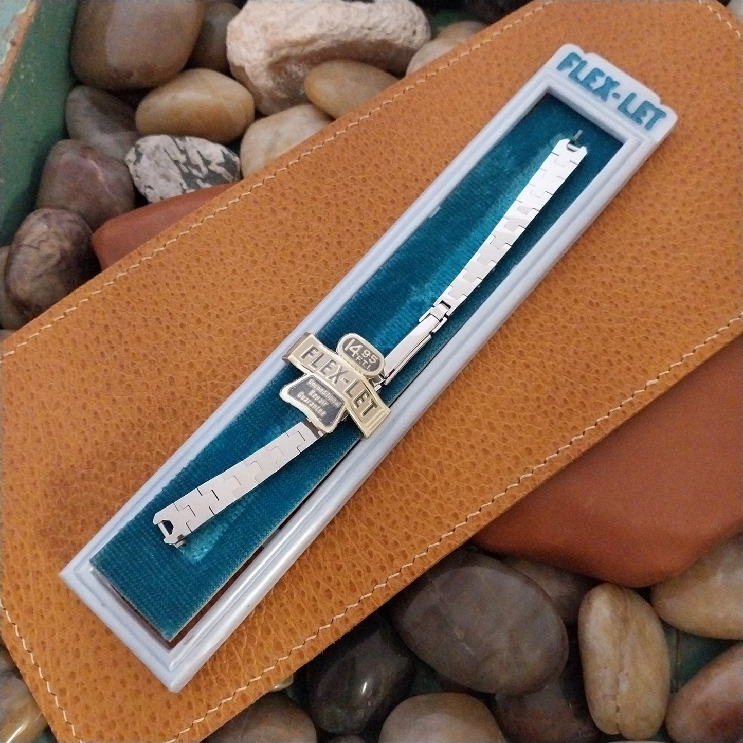 Vintage 1950s Ladies White Gold-Filled Flex-Let MCM Unused Cocktail Watch Band