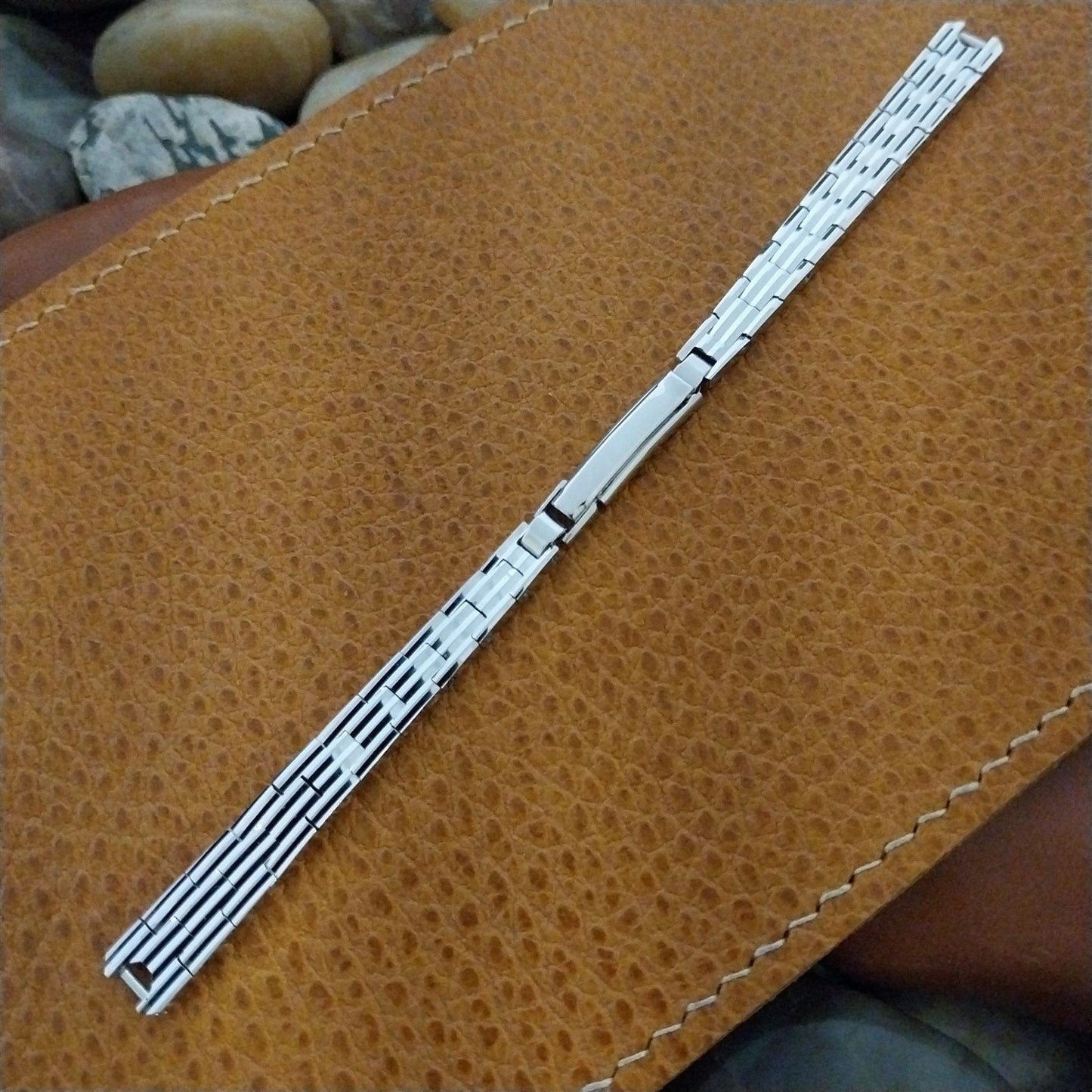 Vintage 1950s Ladies White Gold-Filled Flex-Let MCM Unused Cocktail Watch Band