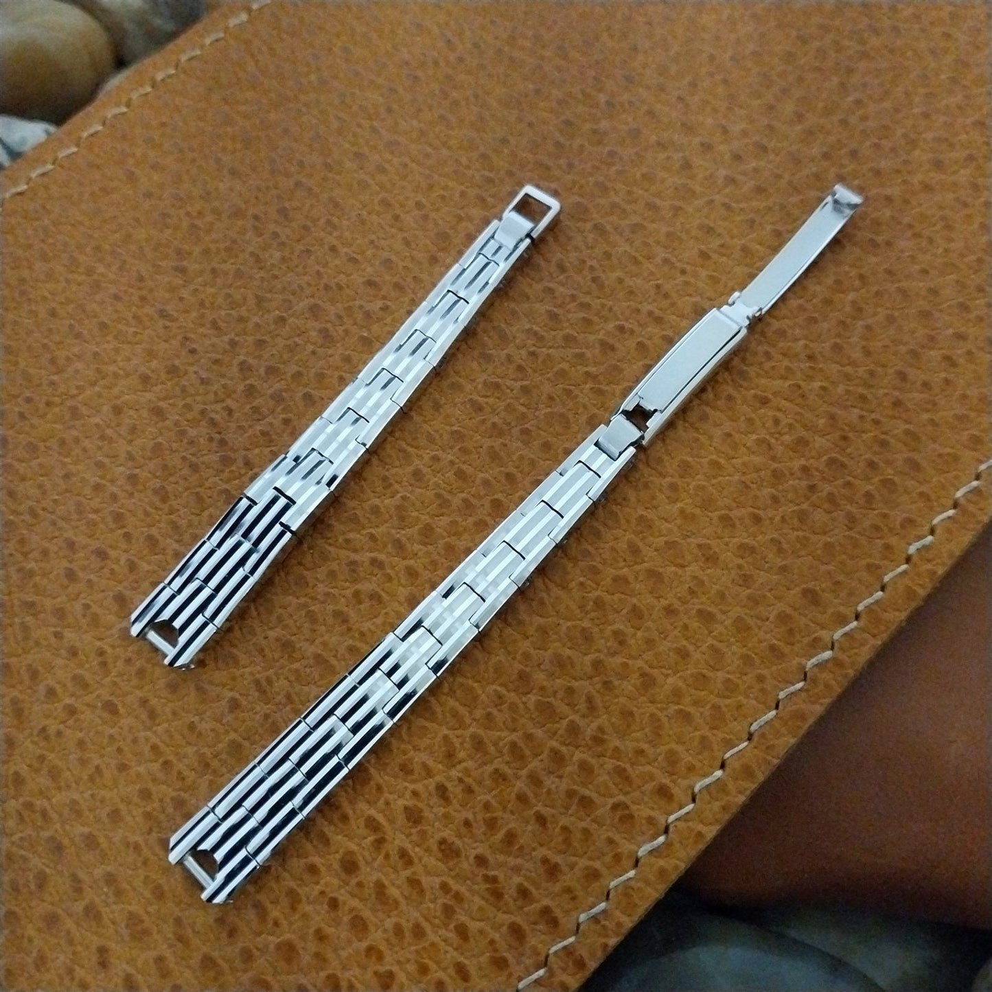 Vintage 1950s Ladies White Gold-Filled Flex-Let MCM Unused Cocktail Watch Band