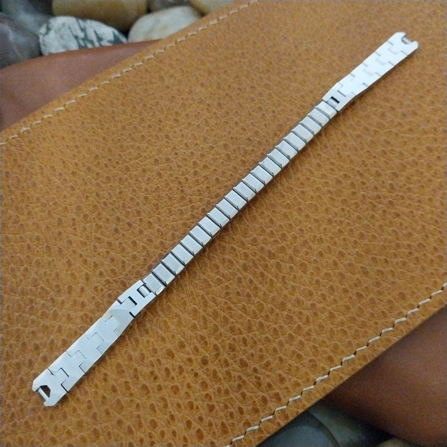 Vintage 1950s Ladies White Gold-Filled Flex-Let MCM Unused Cocktail Watch Band