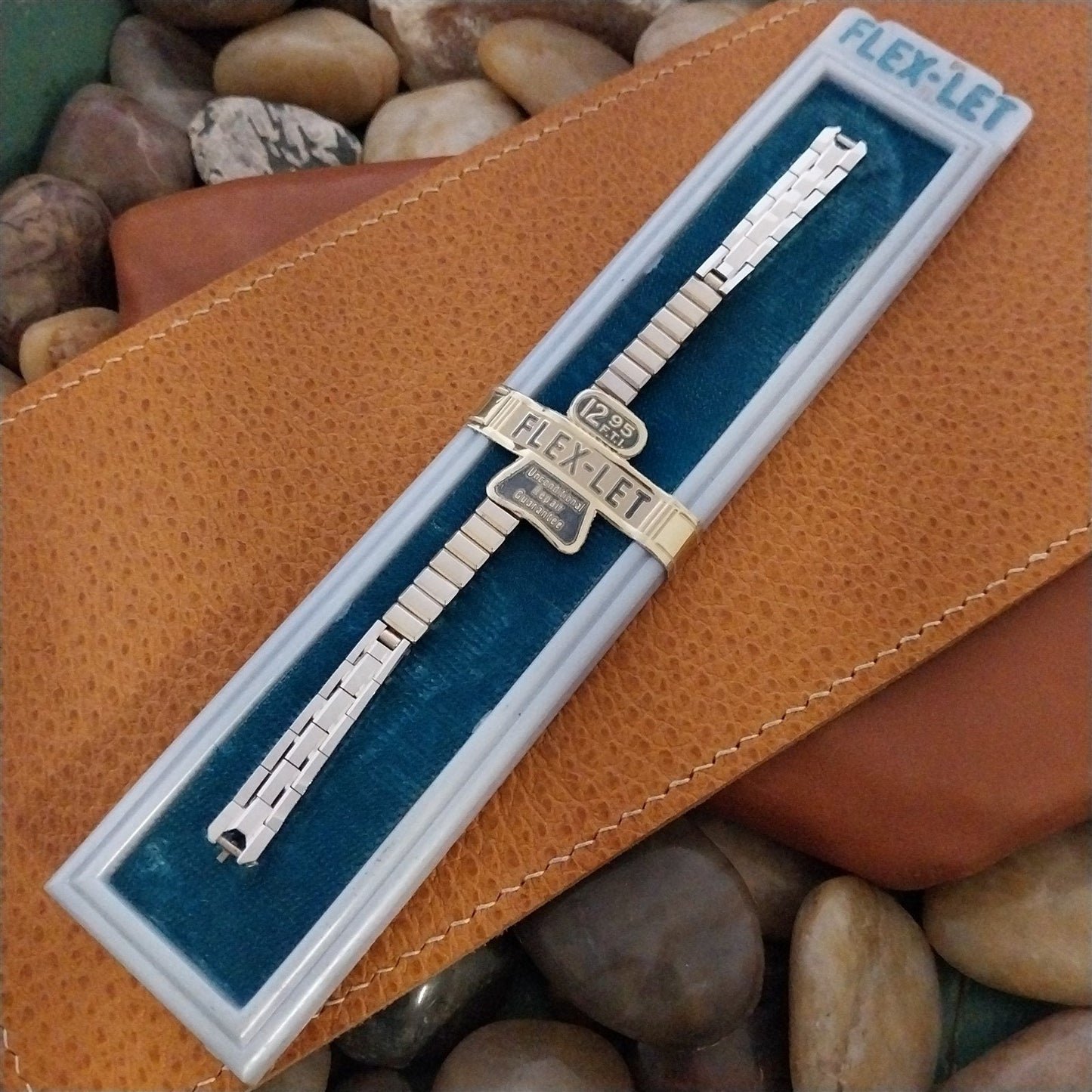 Vintage 1950s Ladies White Gold-Filled Flex-Let MCM Unused Cocktail Watch Band