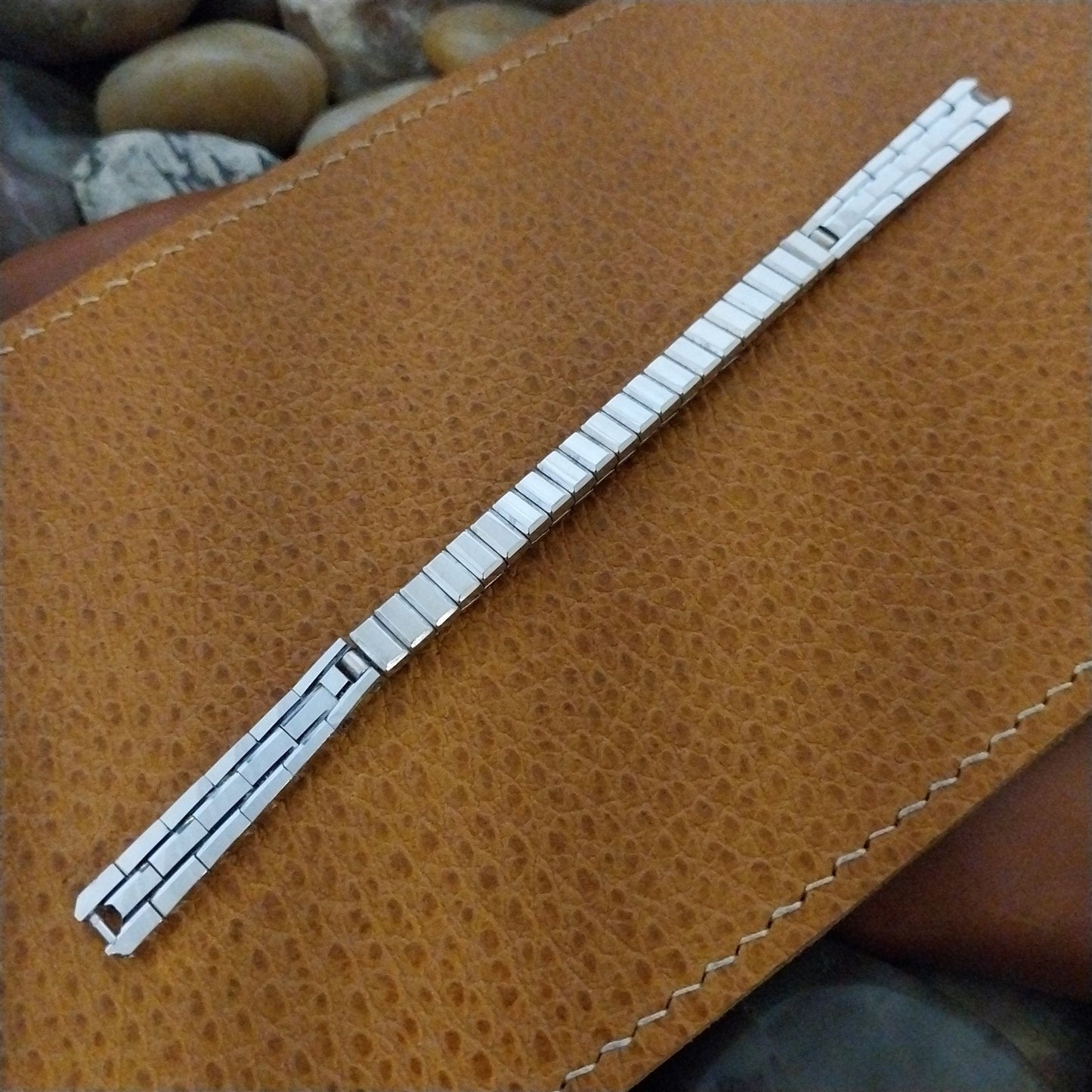 Vintage 1950s Ladies White Gold-Filled Flex-Let MCM Unused Cocktail Watch Band