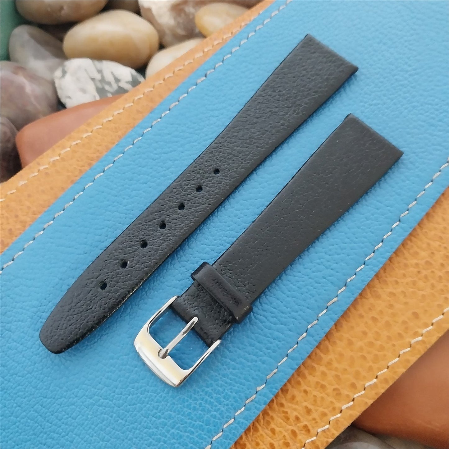 18mm Hirsch Classic Tapered Black Leather Calf Classic 18/14 Unused Watch Band