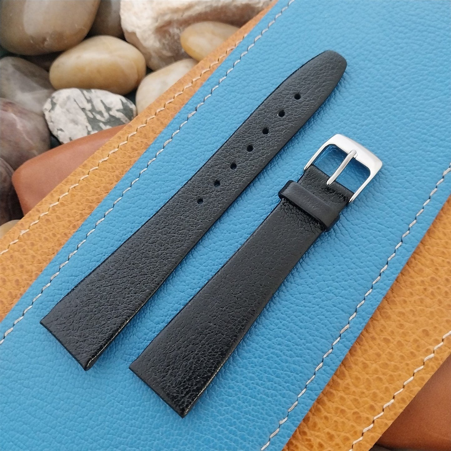 18mm Hirsch Classic Tapered Black Leather Calf Classic 18/14 Unused Watch Band