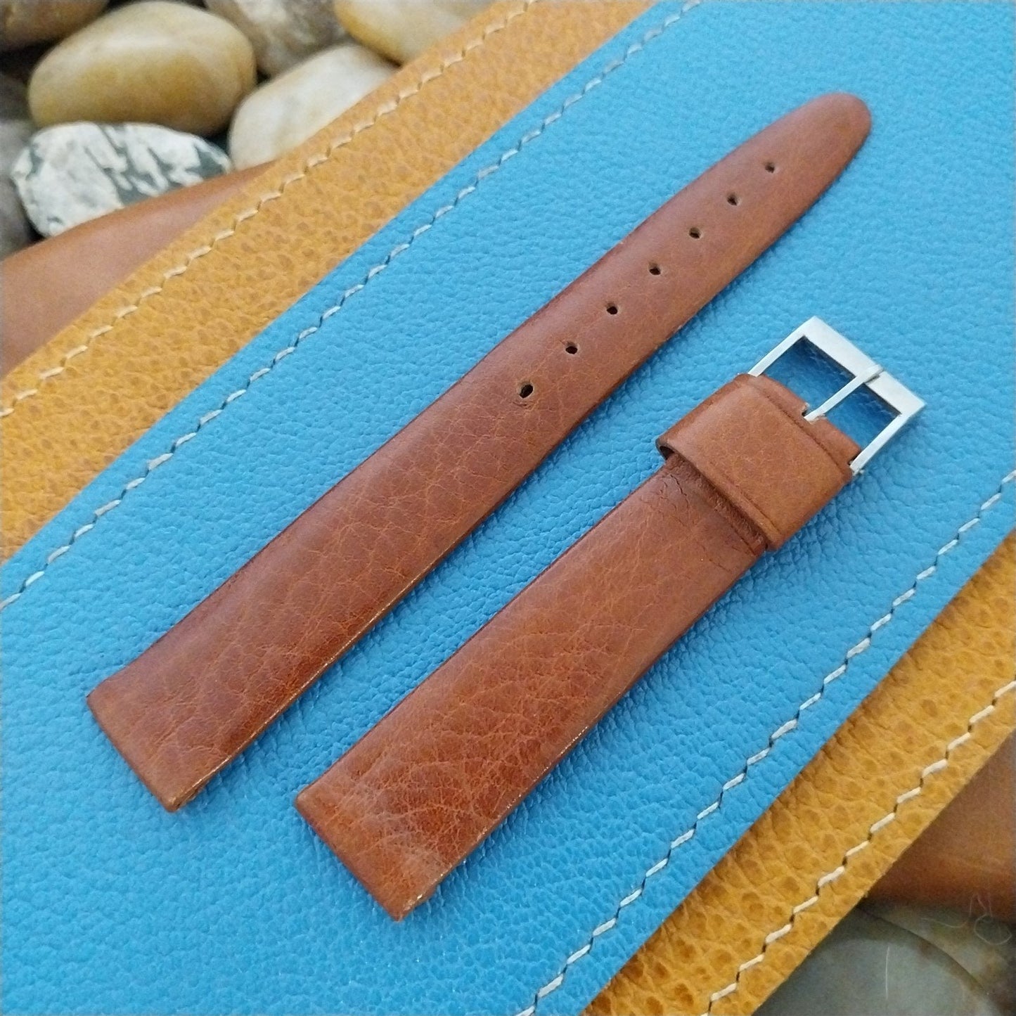 16mm 5/8" Leather Palazzo D'Oro Italy Classic Tapered Unused Vintage Watch Band