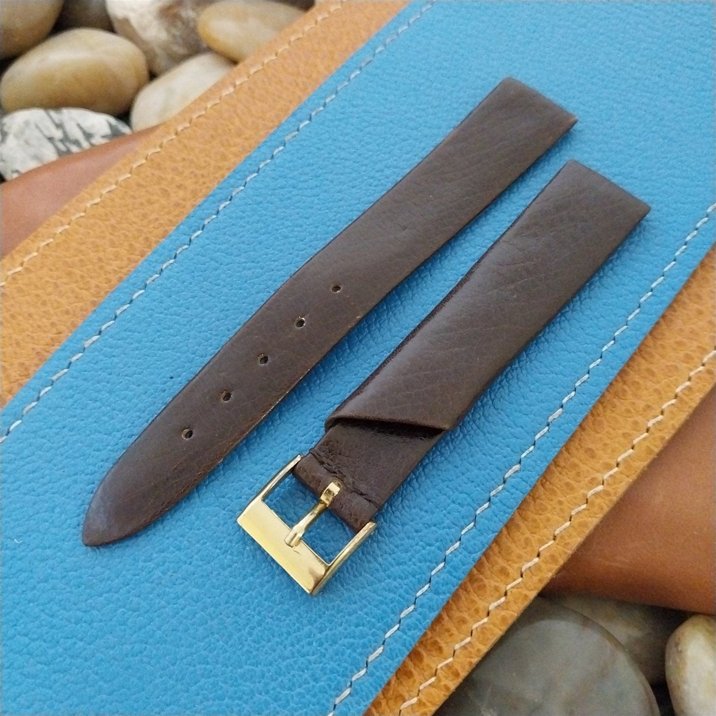 16mm Leather Kalbe Italy Classic Tapered 16/14 Unused Vintage Watch Band