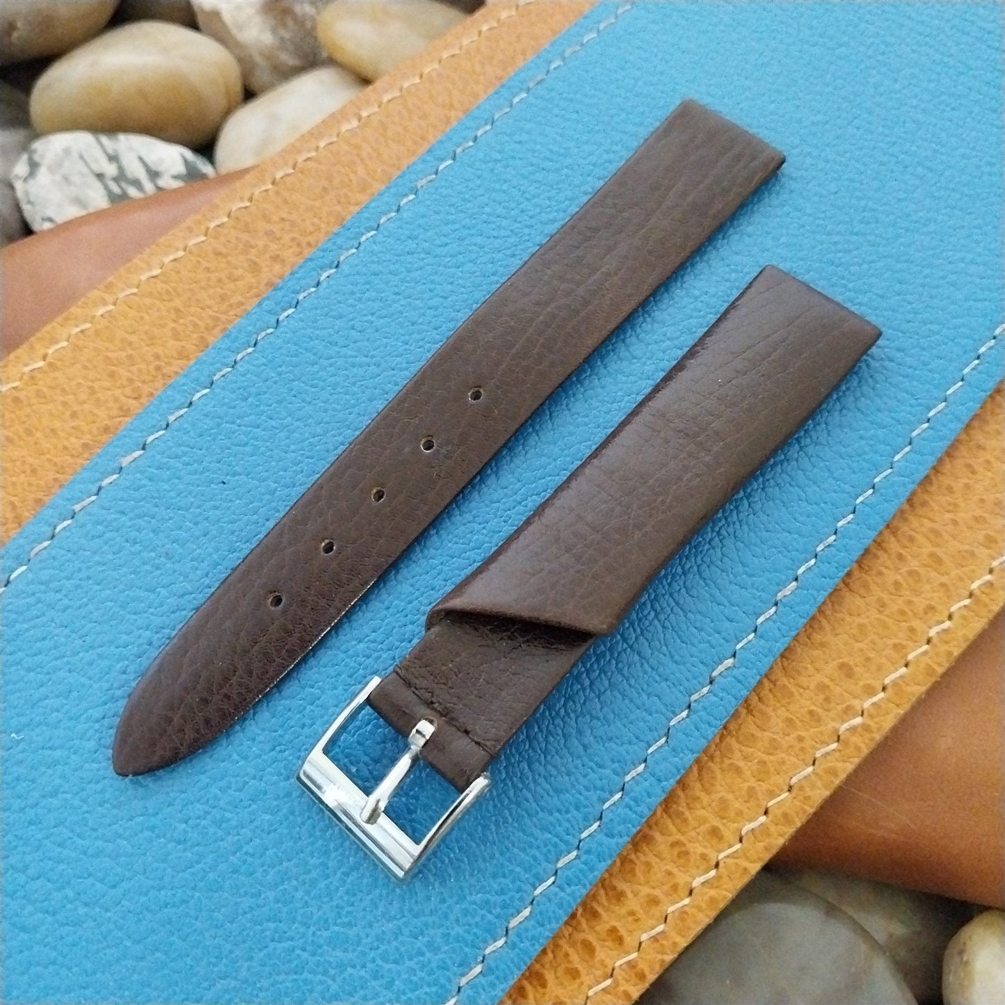 16mm Classic Tapered Leather Kalbe Italy 16/14 Unused Vintage Watch Band