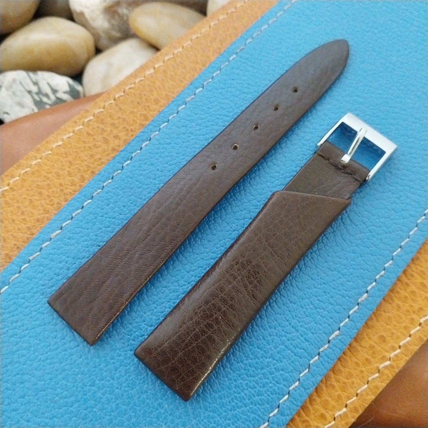 16mm Classic Tapered Leather Kalbe Italy 16/14 Unused Vintage Watch Band