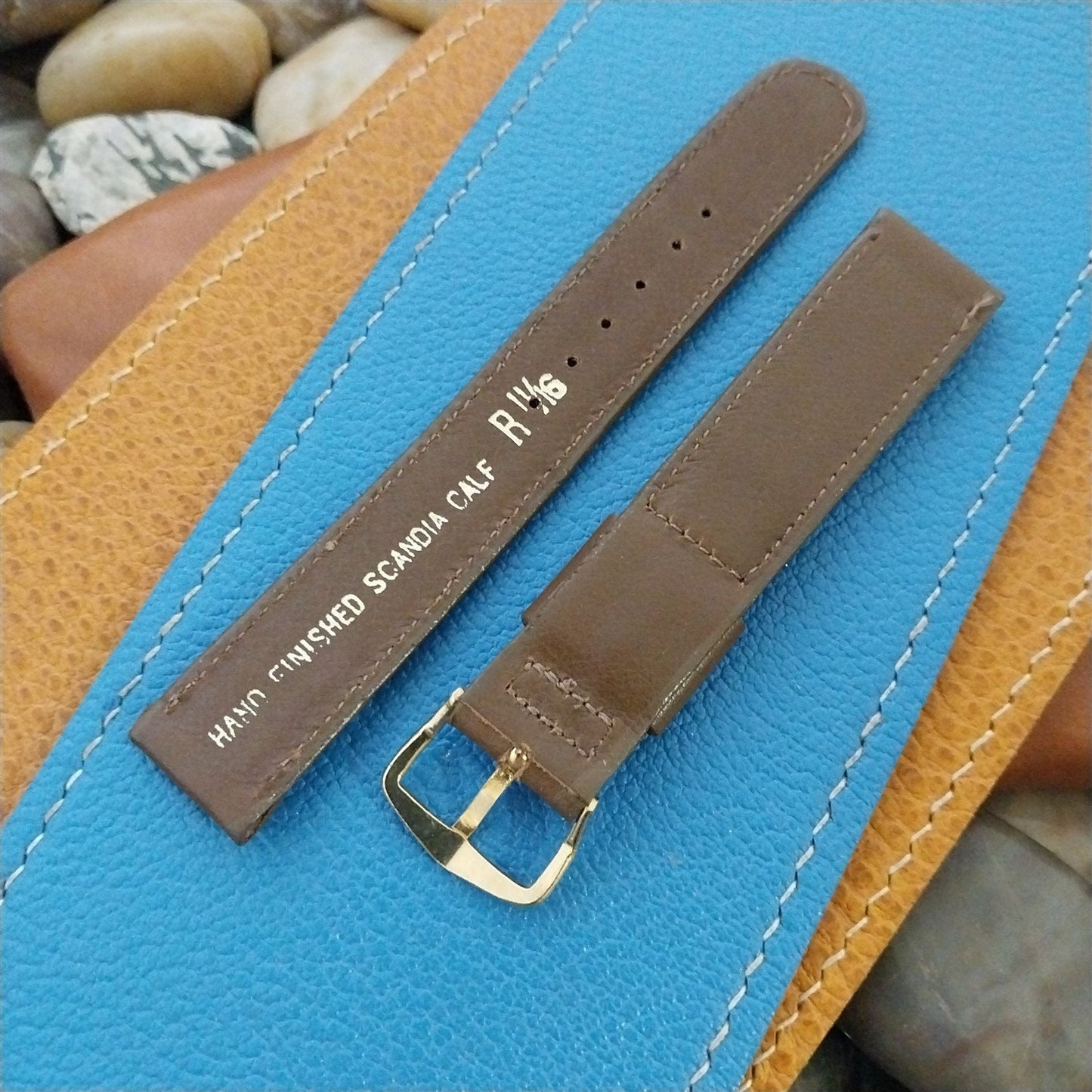 17.3mm Classic JB Champion Brown Scandia Calf Unused 1960s Vintage Watch Band