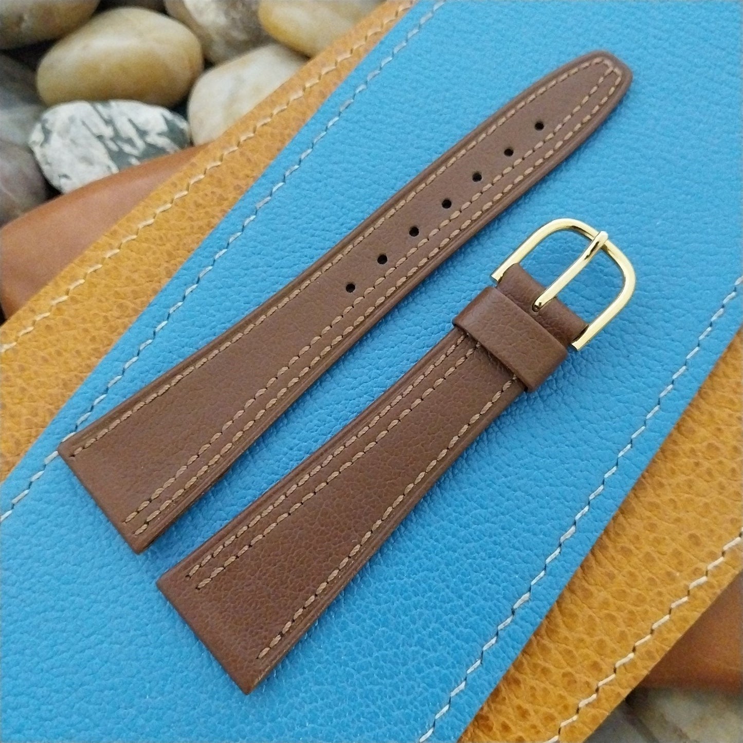 20mm Hirsch Tapered Leather 20/14 nos Unused Vintage Watch Band