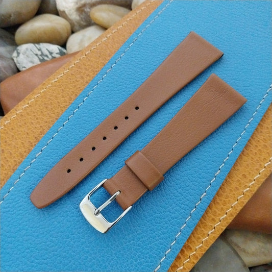 20mm Hirsch Brown Calfskin Tapered Leather 20/14 nos Unused Vintage Watch Band