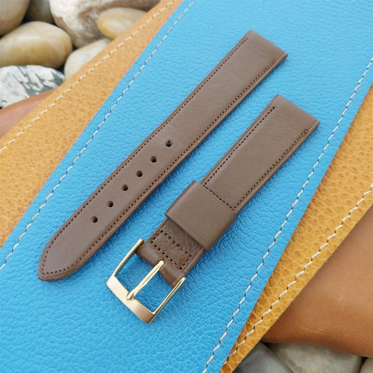 Vintage 17mm Town & Country Classic Tapered Leather 1960s Unused nos Watch Band