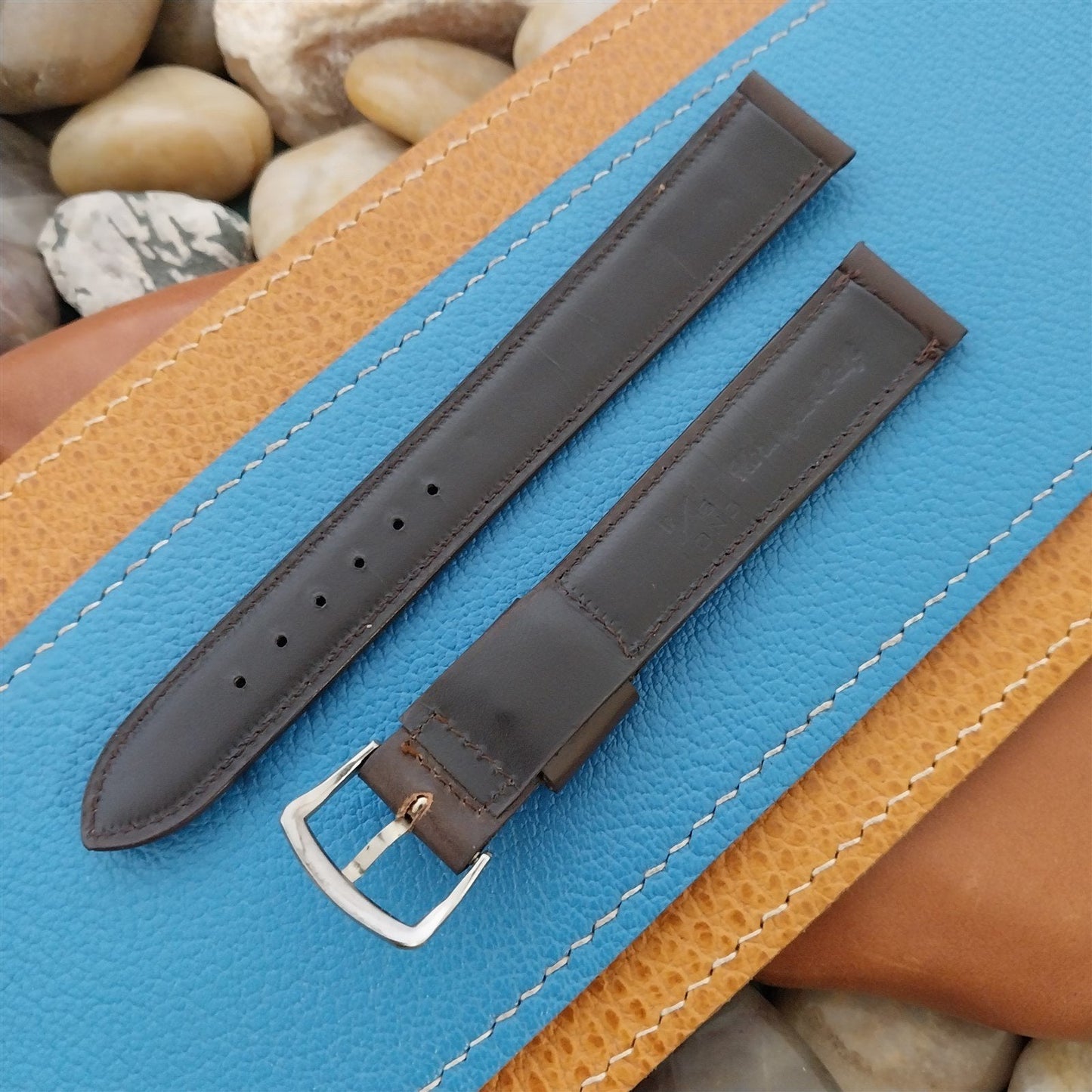 Vintage 17.6mm Kalbe Long Norwegian Calf Classic Tapered 1960s Unused Watch Band