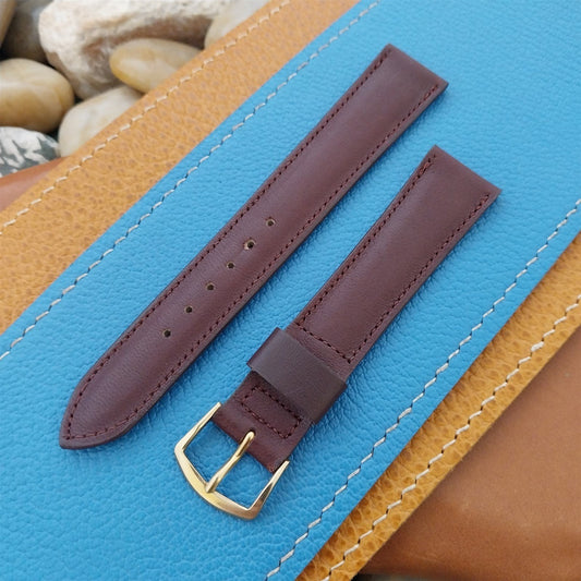 17.2mm Hadley Roma Single-Keeper Calfskin Leather nos 1970s Vintage Watch Band