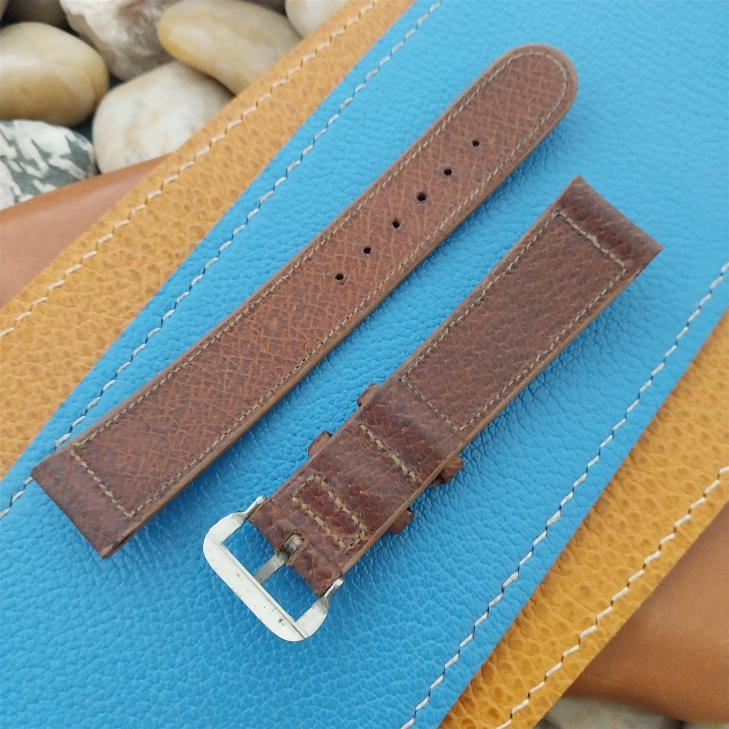 1940s-1950s Vintage Girard Perregaux 18mm Tapered Pigskin nos Unused Watch Band