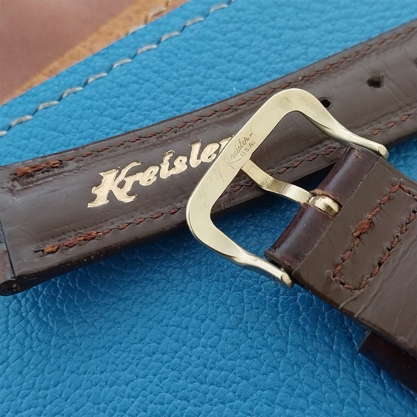 1960s Kreisler USA Short King Alligator NOS 5/8" Vintage Watch Band