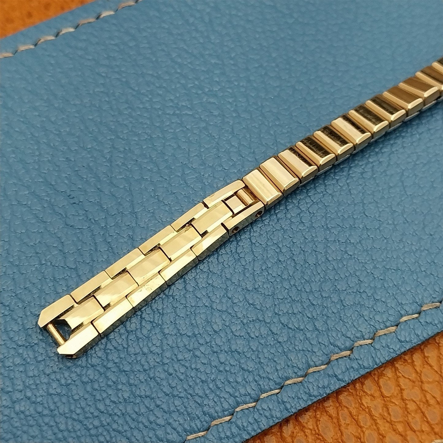 Vintage 1950s Ladies Yellow Gold-Filled Flex-Let MCM Unused Cocktail Watch Band