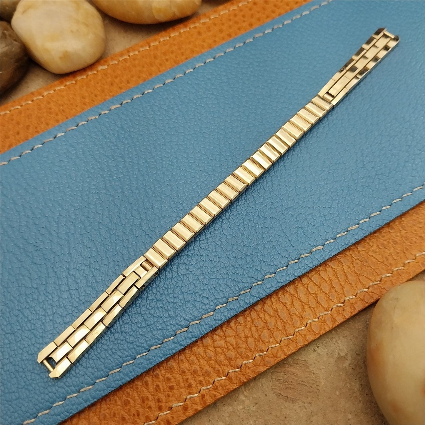 Vintage 1950s Ladies Yellow Gold-Filled Flex-Let MCM Unused Cocktail Watch Band