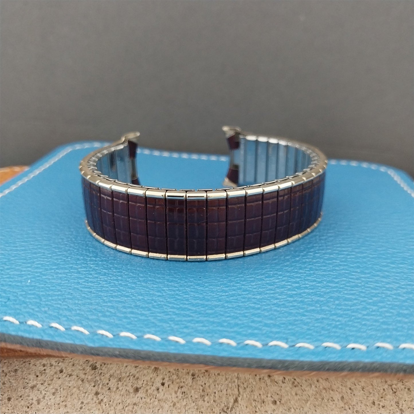 1967 Speidel Romunda Rootbeer Brown & 10k Gold-Filled Vintage Watch Band