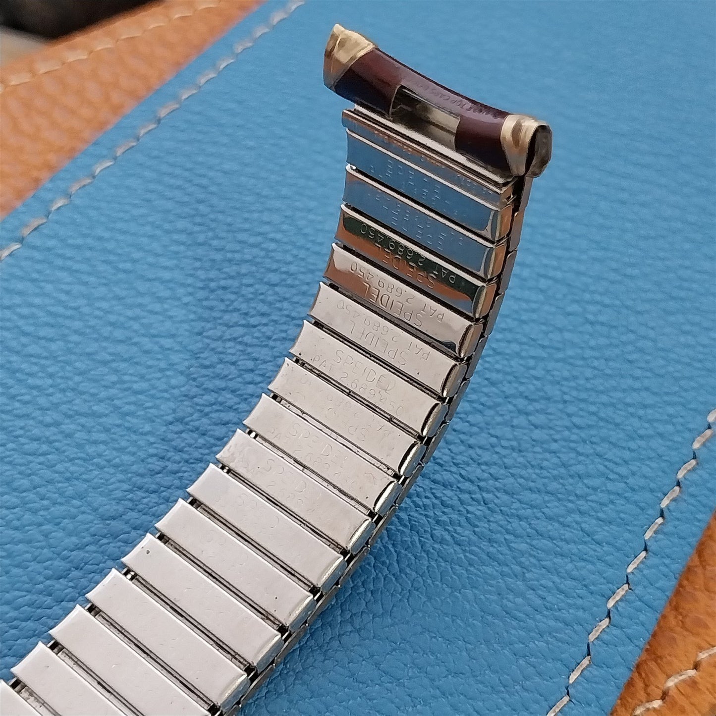 1967 Speidel Romunda Rootbeer Brown & 10k Gold-Filled Vintage Watch Band