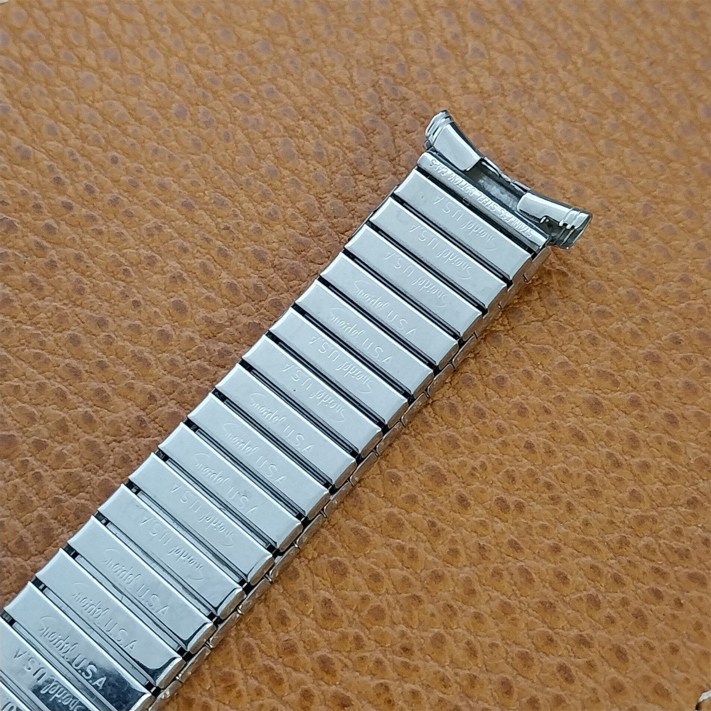 19mm 18mm Speidel Radial Stainless Steel Wide 1970s nos Unused Watch Band