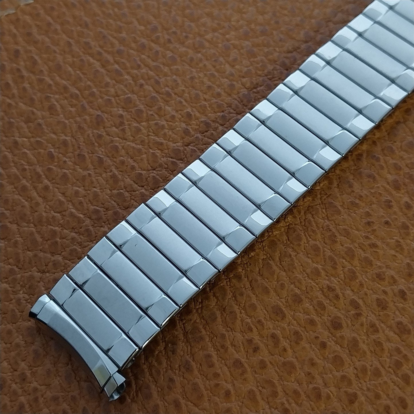 1970s 19mm 18mm Stainless Steel Speidel Radial Twistoflex Vintage Watch Band