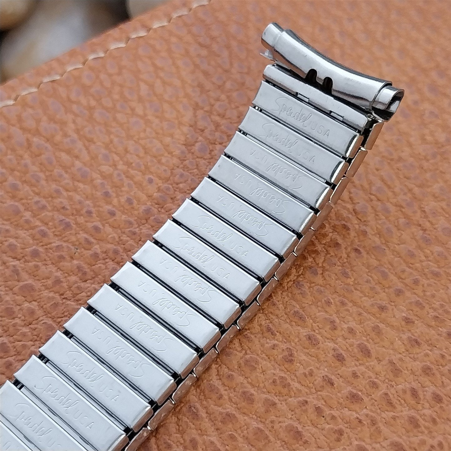 1970s 19mm 18mm Stainless Steel Speidel Radial Twistoflex Vintage Watch Band