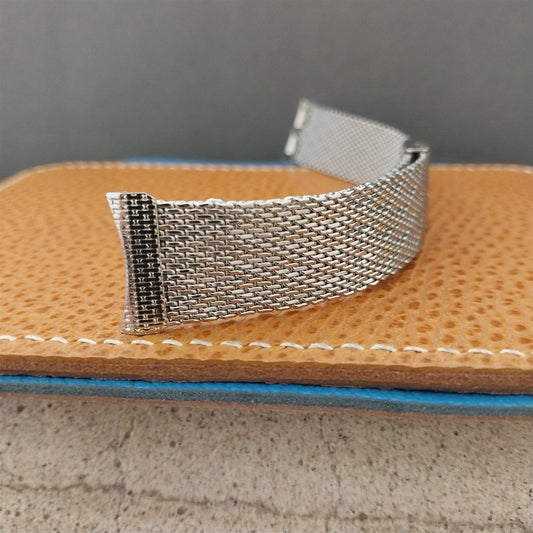 19mm 18mm Classic Stainless Steel Mesh Lenox Unused nos 1960s Vintage Watch Band
