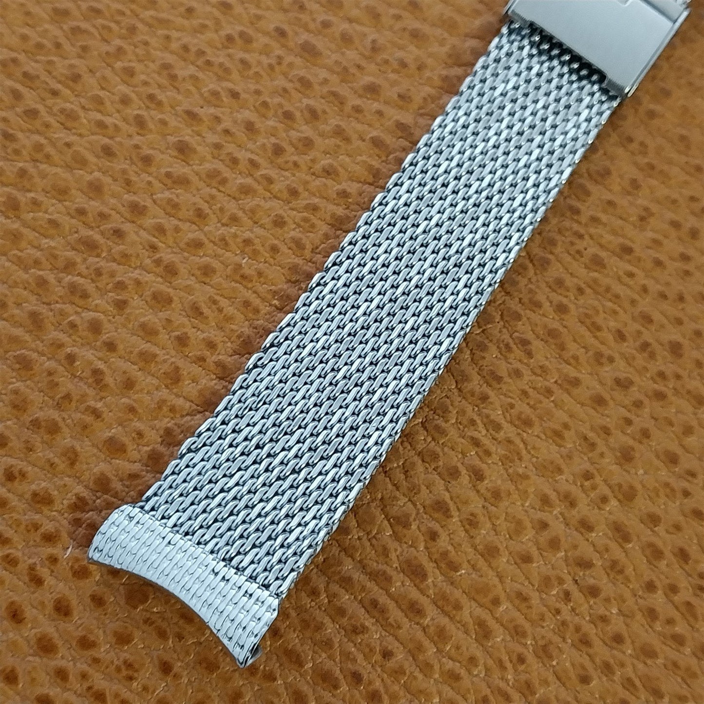 19mm 18mm Classic Stainless Steel Mesh Lenox Unused nos 1960s Vintage Watch Band