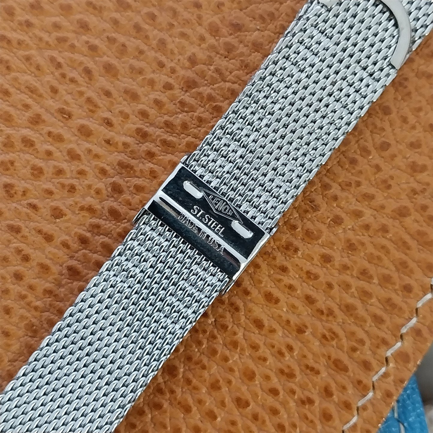 19mm 18mm Classic Stainless Steel Mesh Lenox Unused nos 1960s Vintage Watch Band