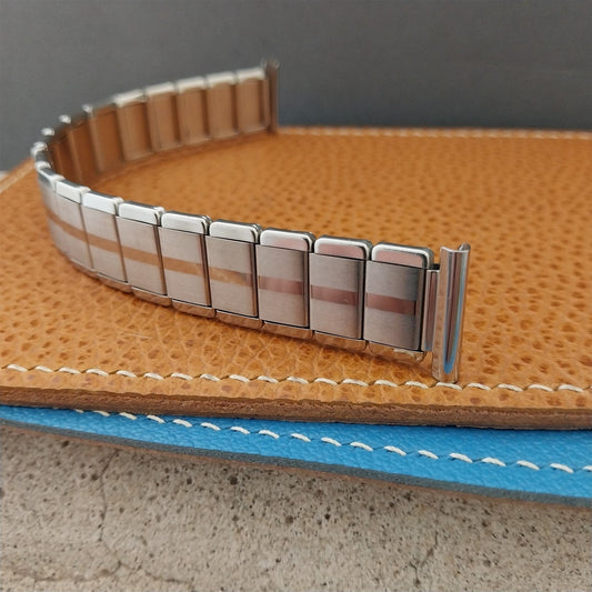 Vintage 18mm 17mm German WireLug Stainless Steel Stretch Unused 1960s Watch Band